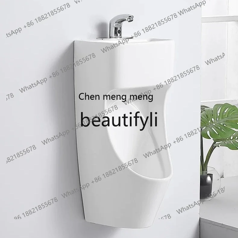 N178   Home improvement with wash basin urinal men's wall-mounted urinal water-saving ceramic urinal