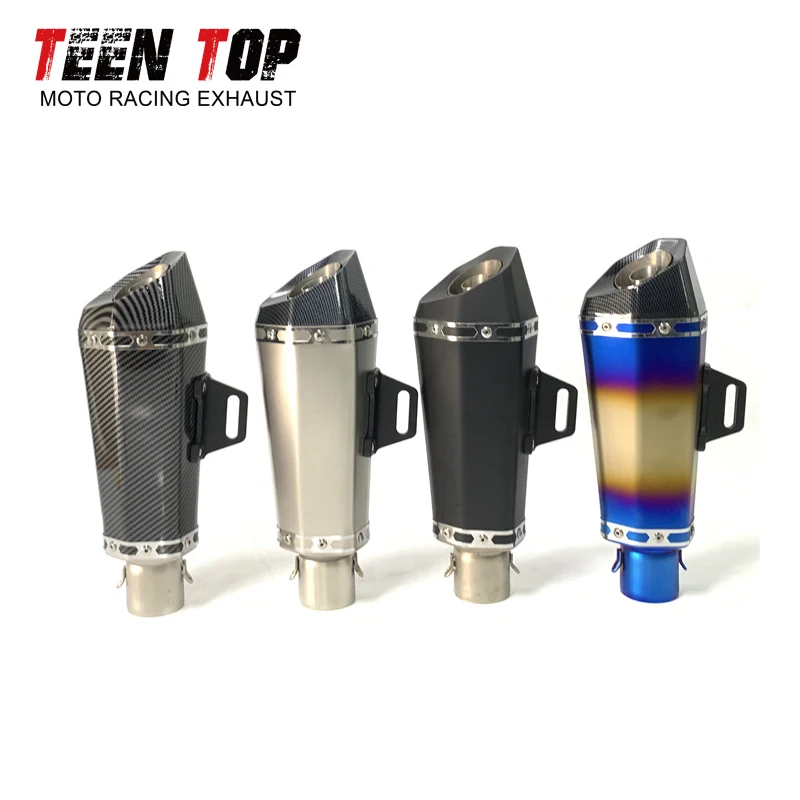 340mm Racing Motorbike Muffler For Honda CBR500 CBR500F CB500X CB500R CBR400 Exhaust Muffler DB Killer 51mm Escape Moto Tailpipe