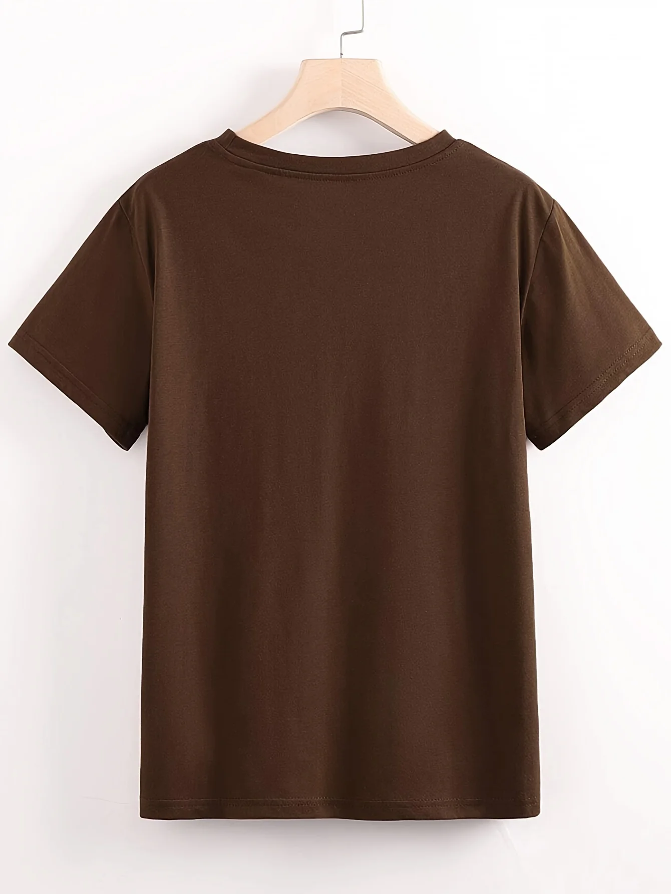 Coffee Lover Graphic Women's Tee - Cute Coffee Cups Print, Casual Brown Top