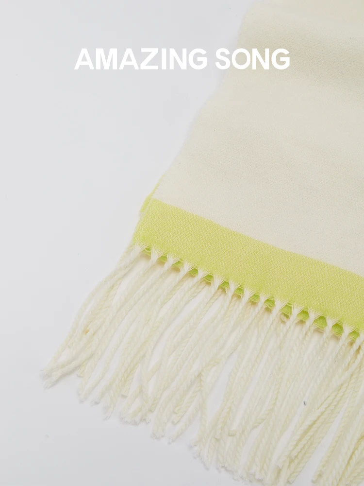 Amazing Song Thin Wool Scarf 2024SS NEW Simple Soft Scarf 205CM 80.7inches