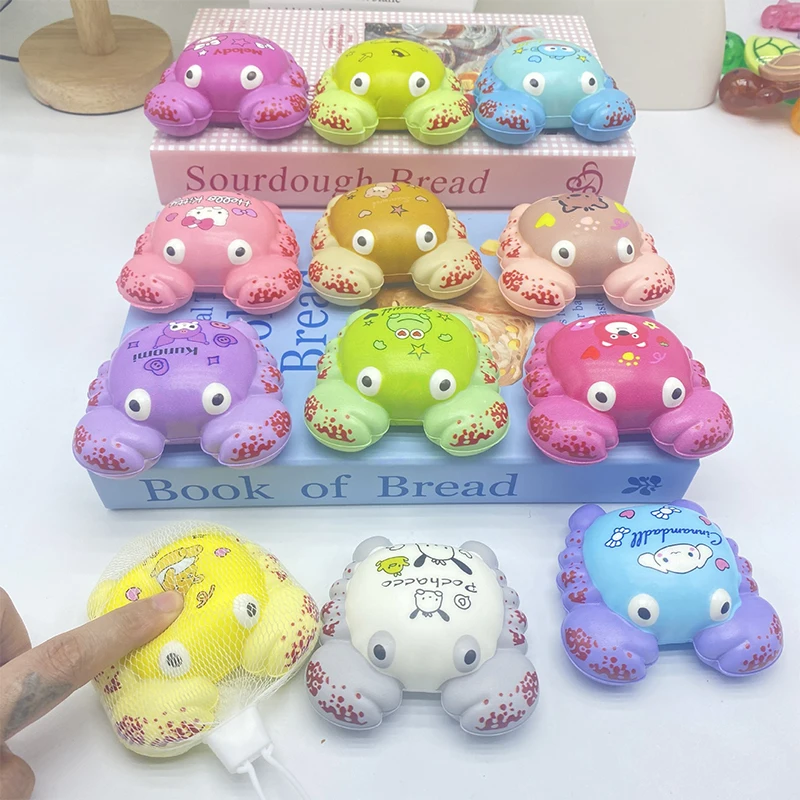 1Pcs Sanrio Crab Decompression Toy Kuromi Slow Rebound Fingertip Squeeze Toys Sensory Stress Relief Toys Gift For Kids