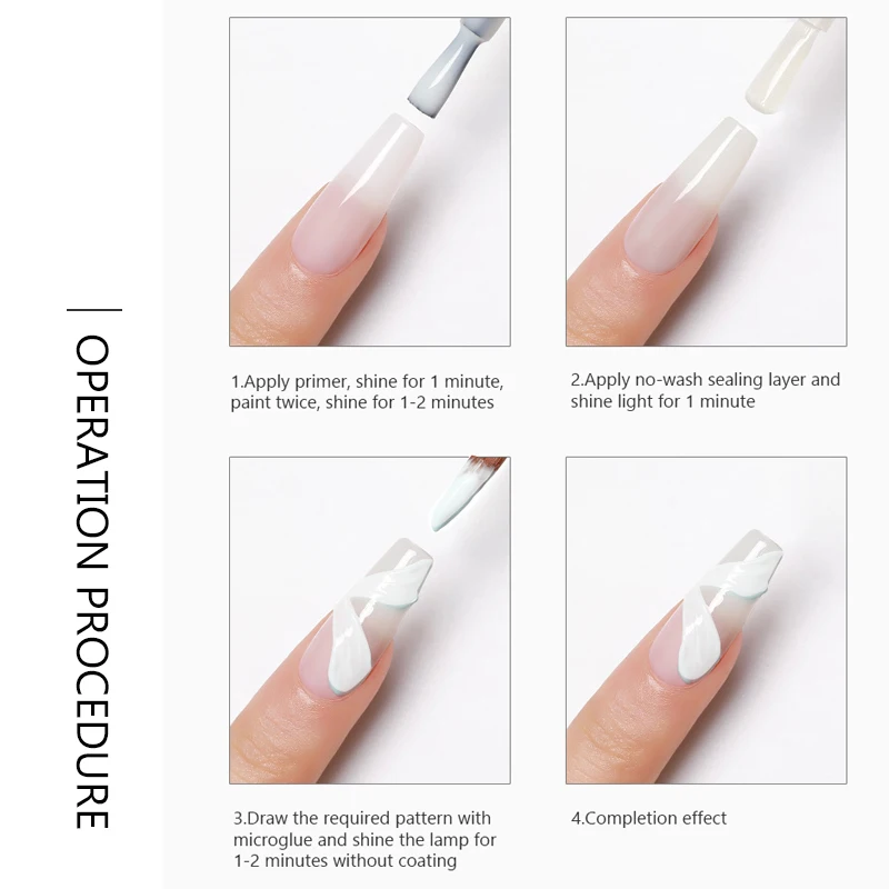 RS Nail 5ml Painting Carving Gel Nail Polish Black White 2 Colors Nail Accessories Nail Varnish Lacquer Nail Art Design Manicure