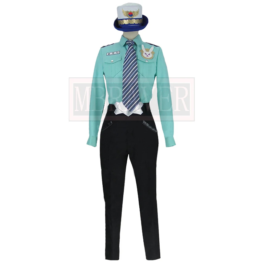 

OW D.Va Hana Song DVA Policewoman Cosplay Costume Halloween Party Christmas Uniform Custom Made Any Size