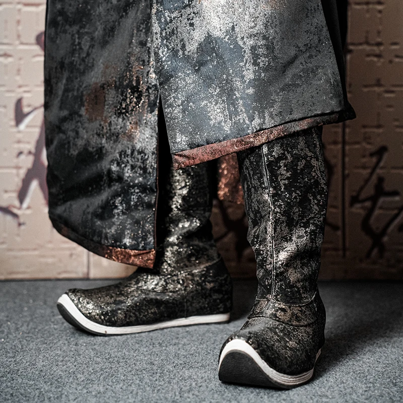 Fulujiacos Spring gilded boots Hanfu shoes Ming Dynasty ancient costume shoes