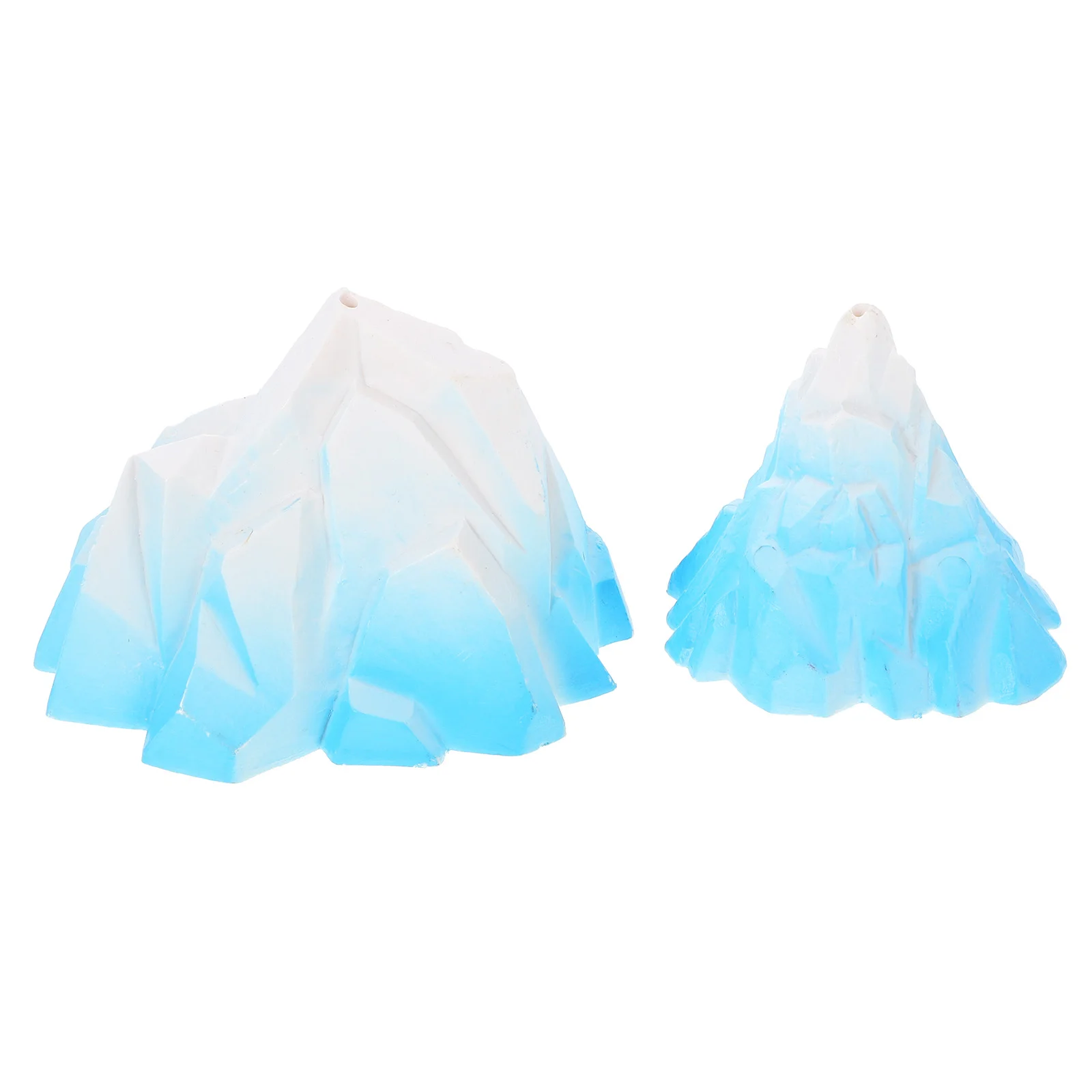 

2 Pcs Fish Tank Landscaping Iceberg Tanks Landscape Decor Plastic Floeberg Mountains Decorations Pvc Aquarium Statue