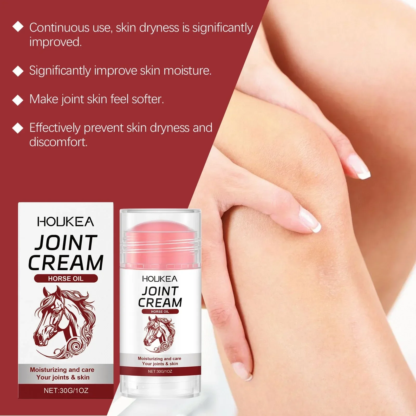 HOUKEA Joint Care Stick for Knees Elbows Hands & Feet - Gentle Massage Moisturizing Relief Valentine's Day Gift External Use