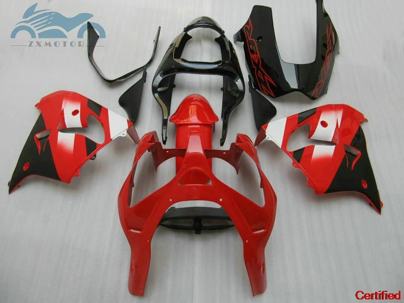 Free custom fairing kits for Kawasaki Ninja ZX9R 00 01 ABS plastic fairings set 2000 2001 ZX 9R red black motor body kit