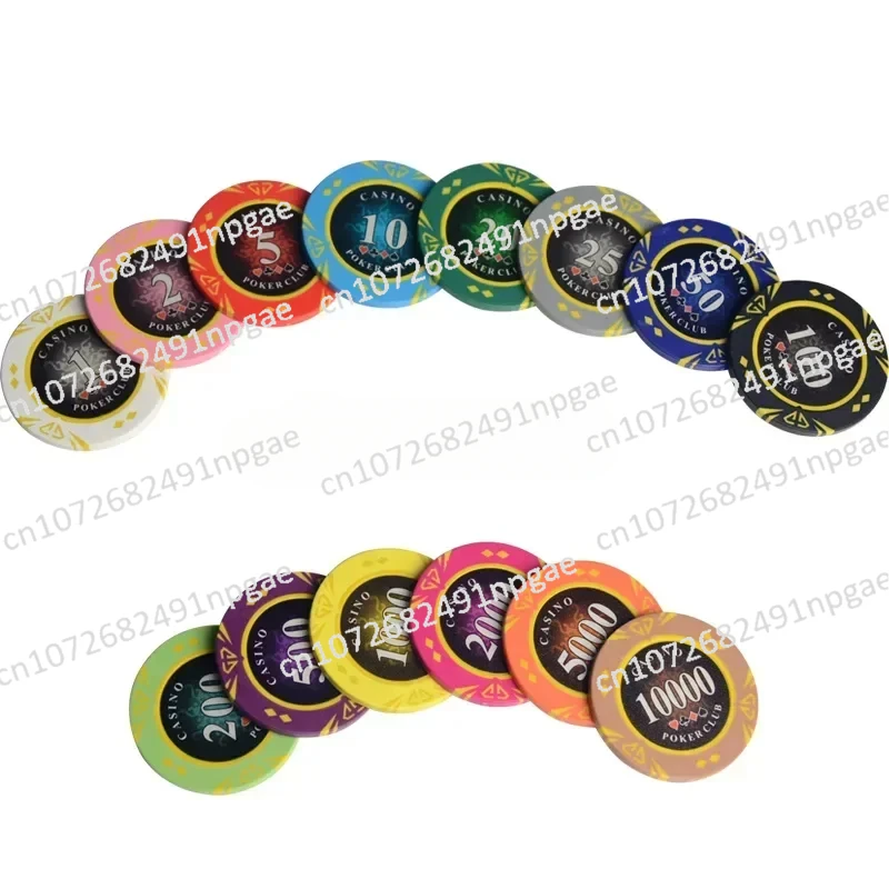 14g 39mm Casino Professional Luxury Clay 600/1000 Set Box Set De Poker Chip Set/