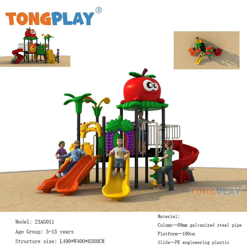 Commercial Children Slides Playground Outdoor Plastic Playground Equipment Kids for Amusement Park