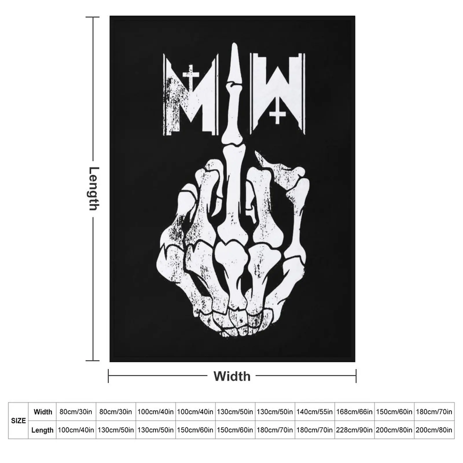 Motionless in White Finger Middle Motionless Throw Blanket Softest Soft Multi-Purpose Furrys Blankets