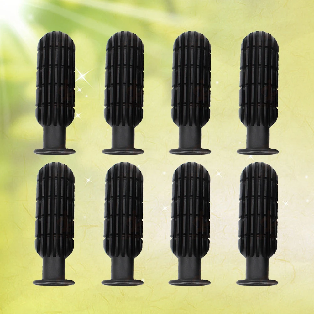 

8pcs Football Table Handle Grip Replacement Durable Hard Rubber Black Kids Soccer Machine Fossball Table Entertainment
