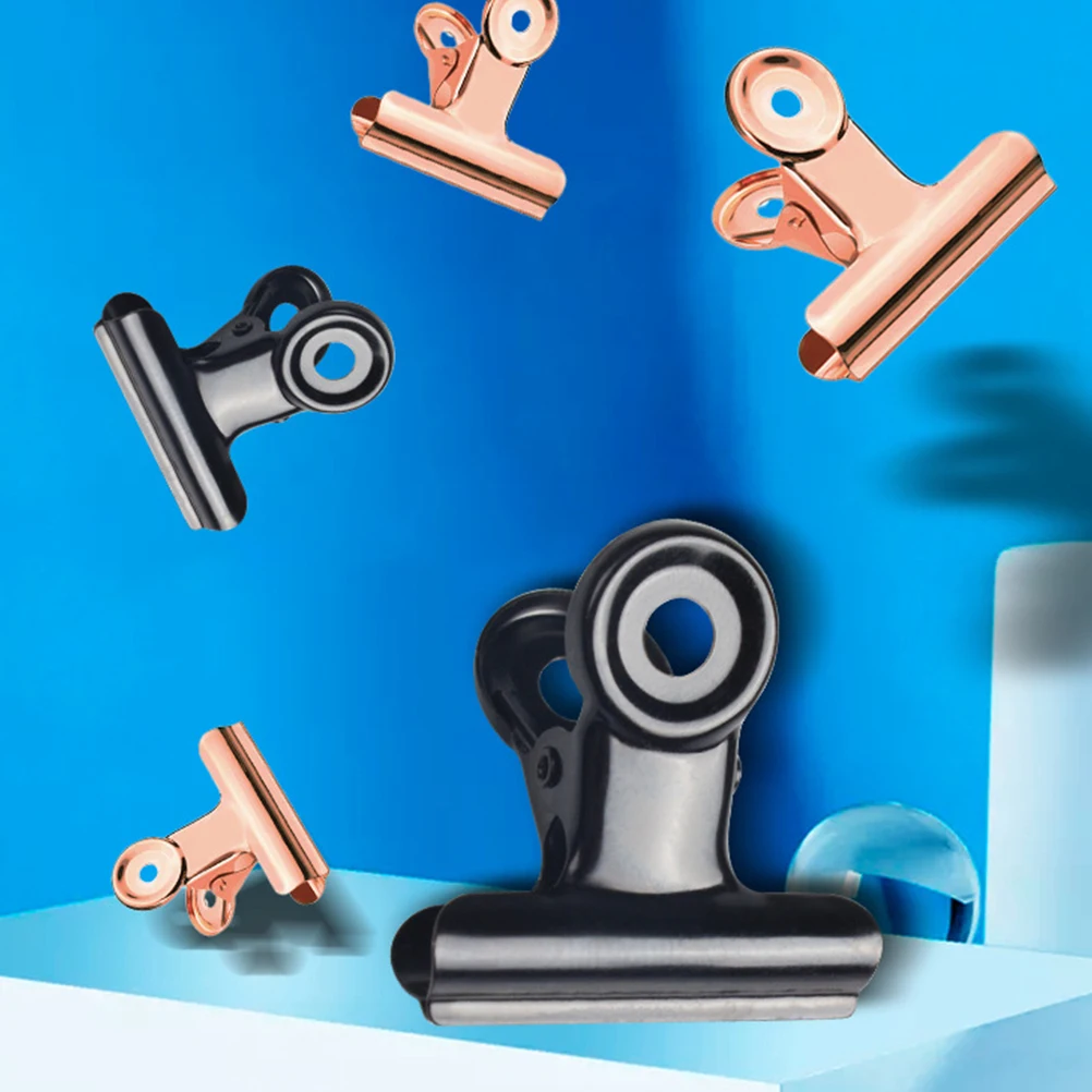 

10pcs Shaping Metal Paper Office Supplies Stainless Steel Metal Grip Clips Binder Clamps Document Grip Clamping Tools