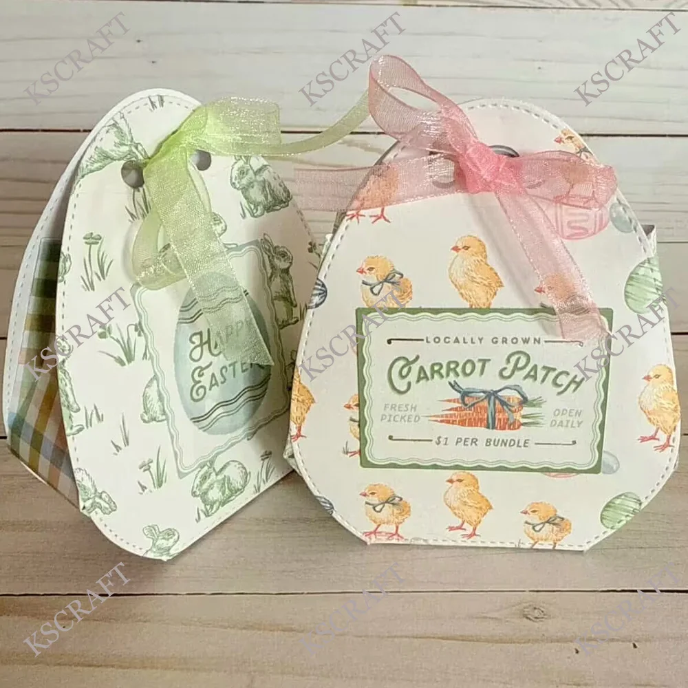 KSCRAFT Egg Treat Box Cutting Dies Stencils for DIY Scrapbooking Decorative Embossing DIY Paper Cards
