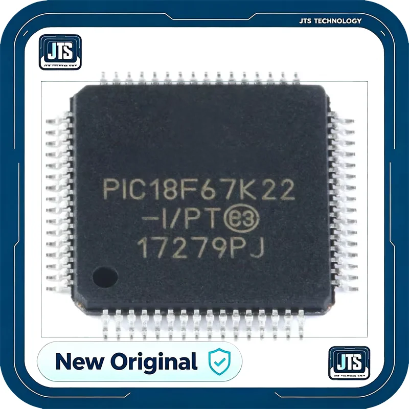(100%Original & New)PIC18F67K22-I-PT IC MCU 8BIT 128KB FLASH 64TQFP Electronic Components PIC18F67K22-I-PT