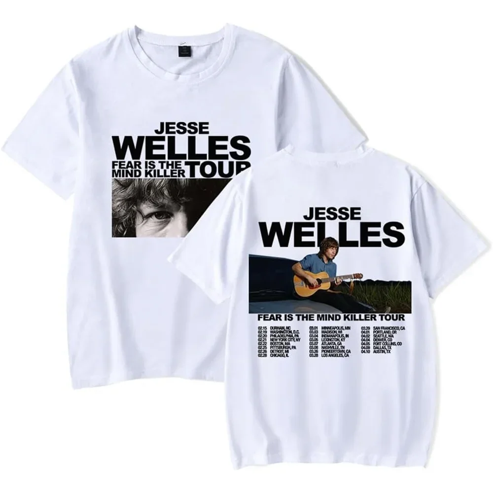 Jesse Welles Fear is The Mind Killer Tour 2025 Merch Short Sleeve T-shirt Unisex Fashion Crew Neck Top
