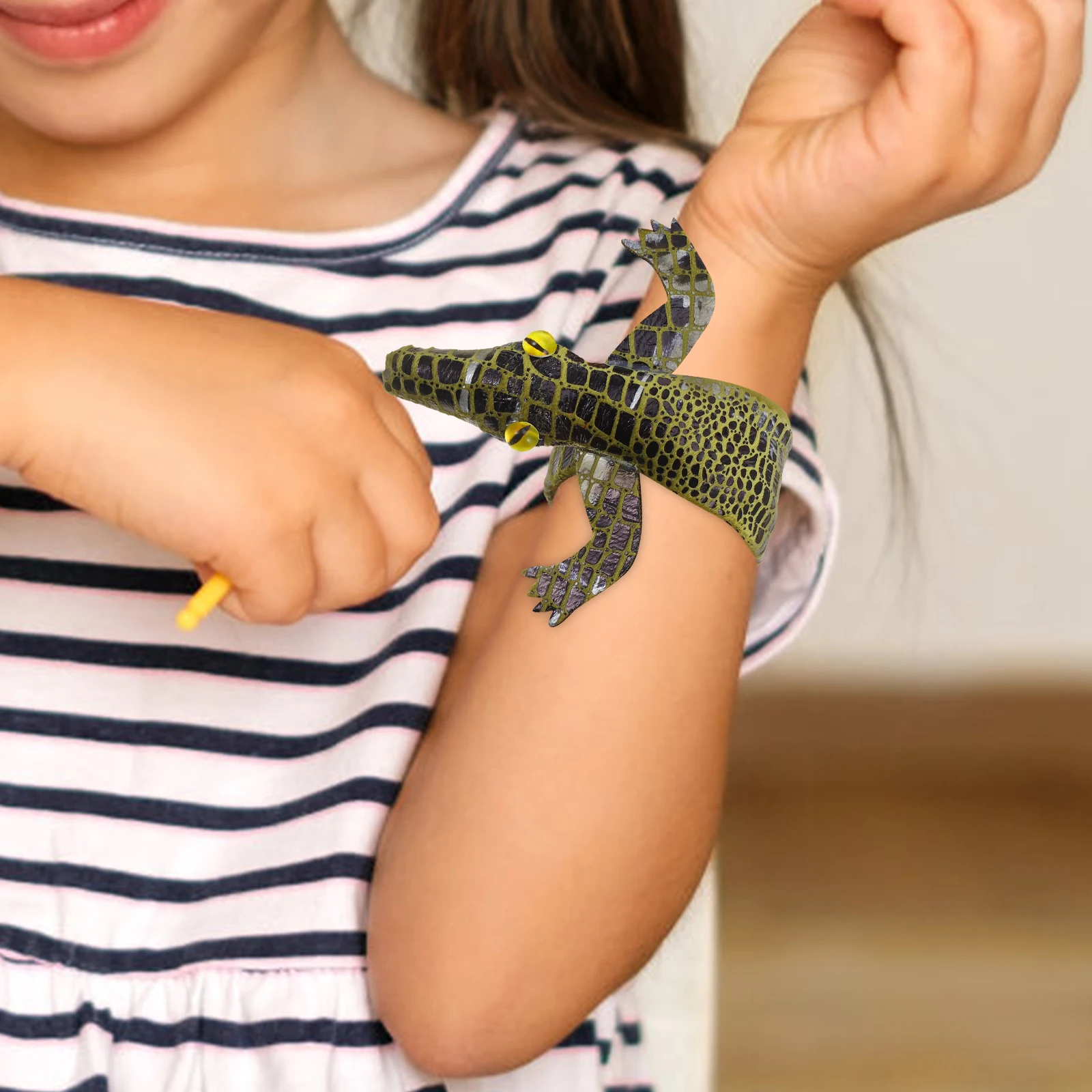 

3 Pcs Animal Bracelet Halloween Slap Bands Animals Bracelets Birthday Party Supplies Bulk Polyester Theme