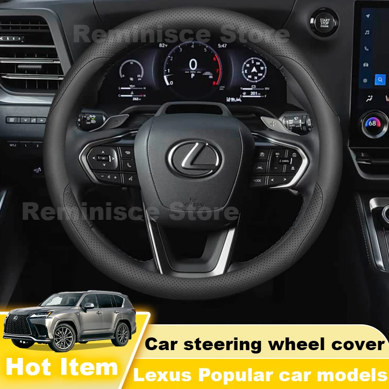 Leather Car Steering Wheel Cover For Lexus IS ES ES300h ES350h RX RX350 RX500h NX350h NX450 2026 2025-2018 Interior Accessories