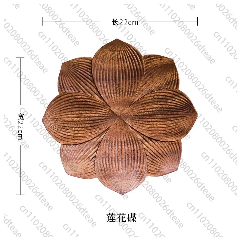 Walnut Solid Wood Fruit Tray Chinese Dim Sum Tea Pastry Cake Snack Coffee Saucer