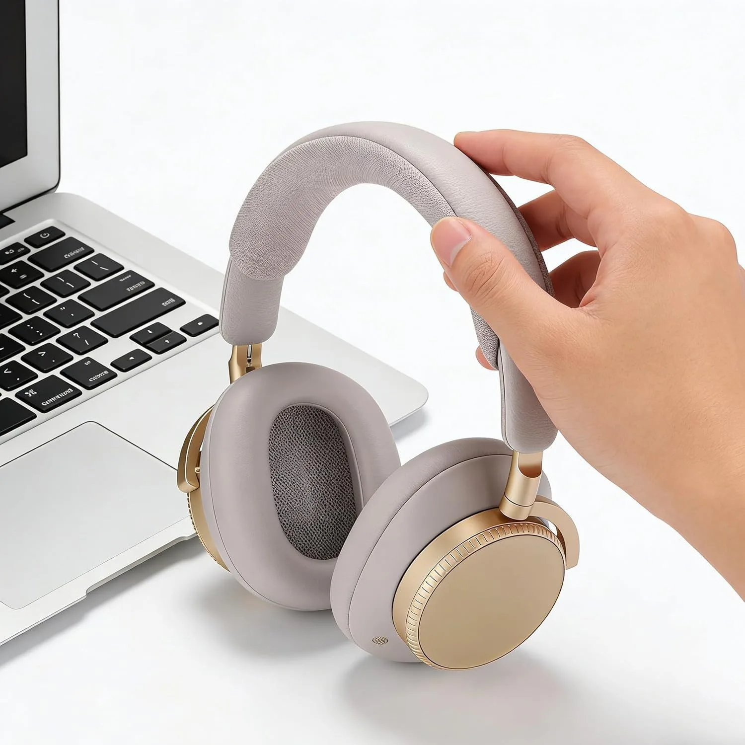 

Replacement Advanced lambskin Ear Pads With buckle for Bang & Olufsen Beoplay H100 Headphones Earmuff Repair Parts durable，