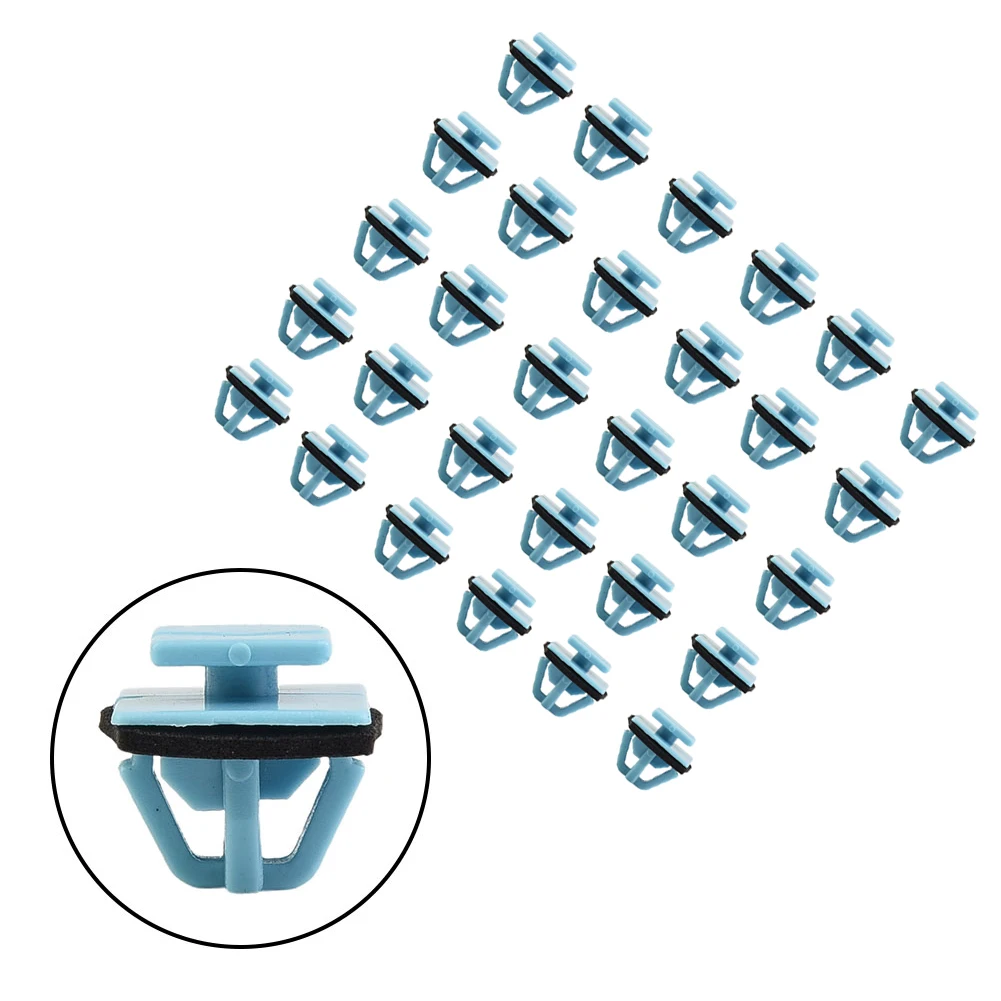 30pcs Car Rocker Panel Moulding Clips Door Panel Clip With Sealer Fastener For Kia For Hyundai Fender Flare Exterior Moulding