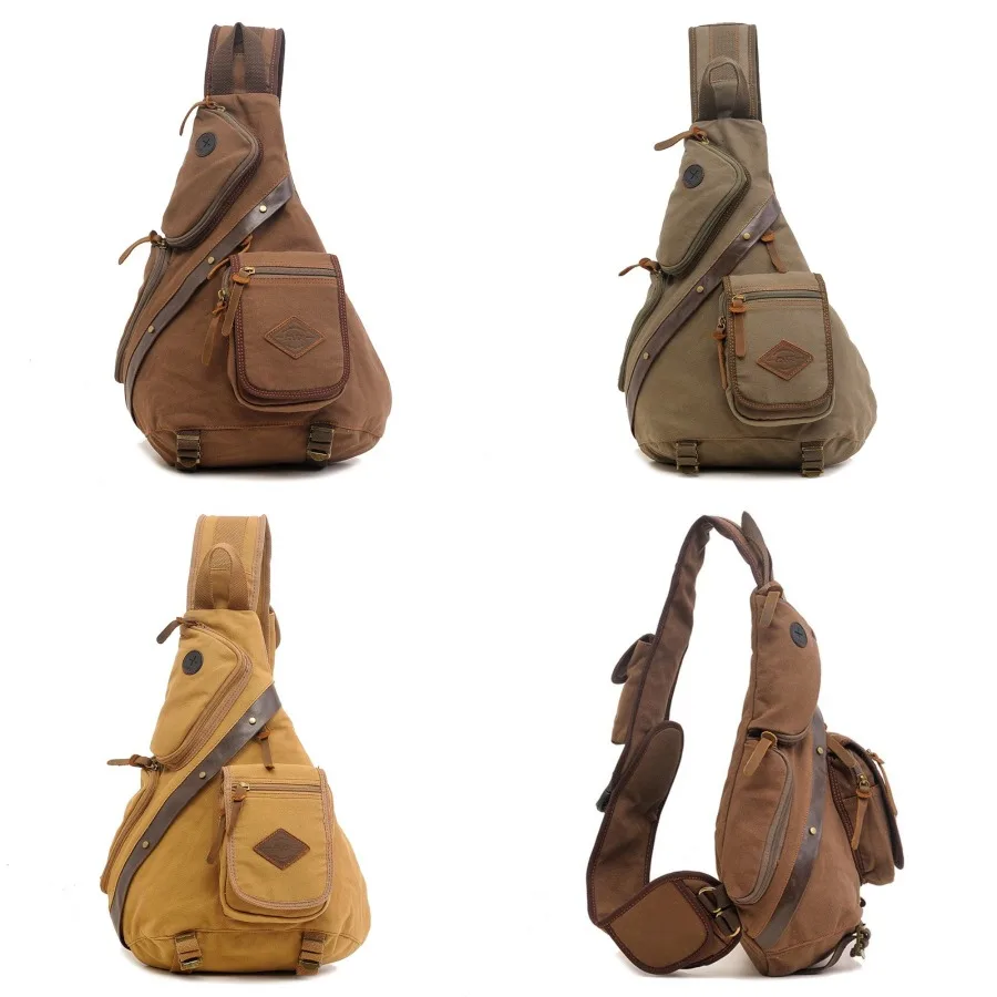 

【New style】New multifunctional canvas bag large capacity chest bag single shoulder backpack dual-purpose single shoulder men's