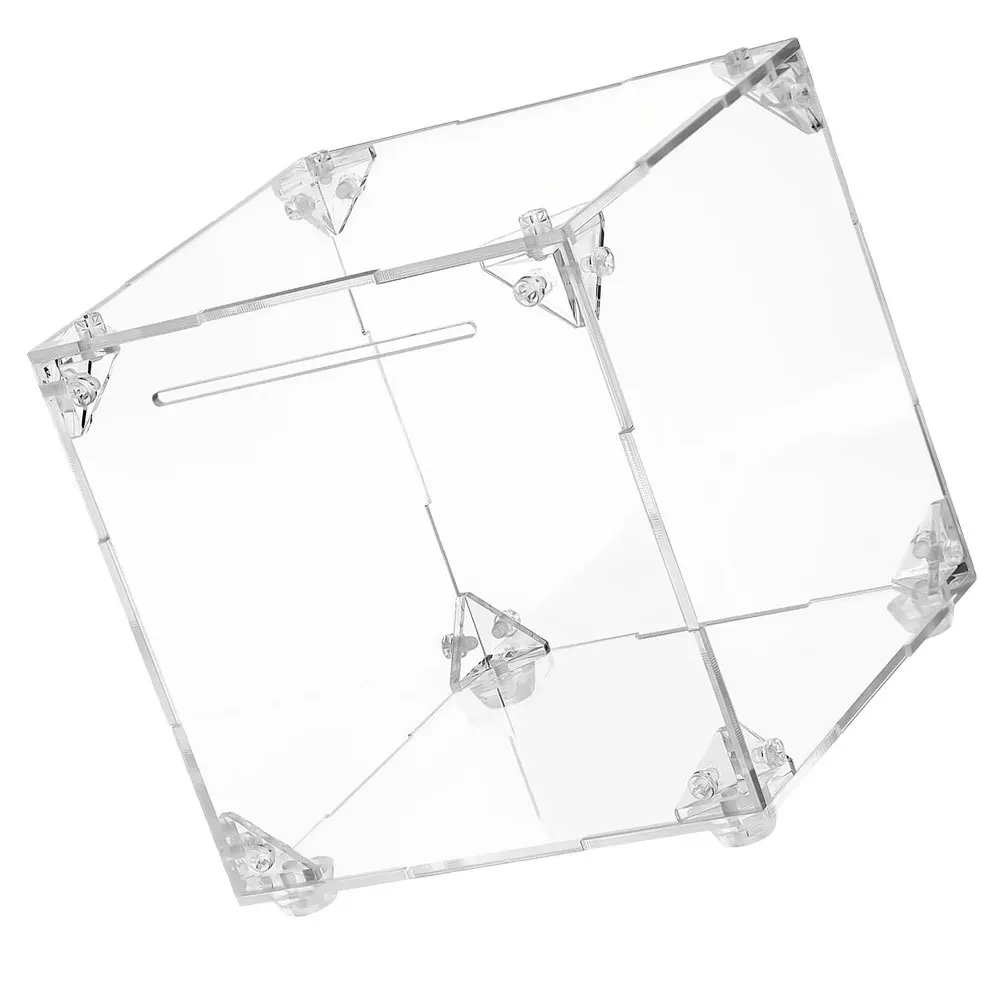 

Acrylic Piggy Bank Durable Transparent Clear Simple Style Coin Container Saving Jar Desktop Money Accessory for Daily Use