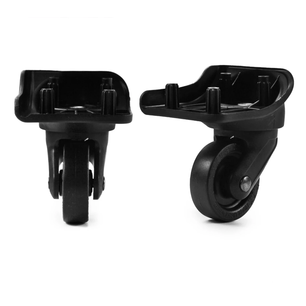 

GUGULUZA 1Pair Black Replacement Wheel for Luggage Single Row 360° Spinner Wheels Casters Travel Suitcase Wheel Repair Parts