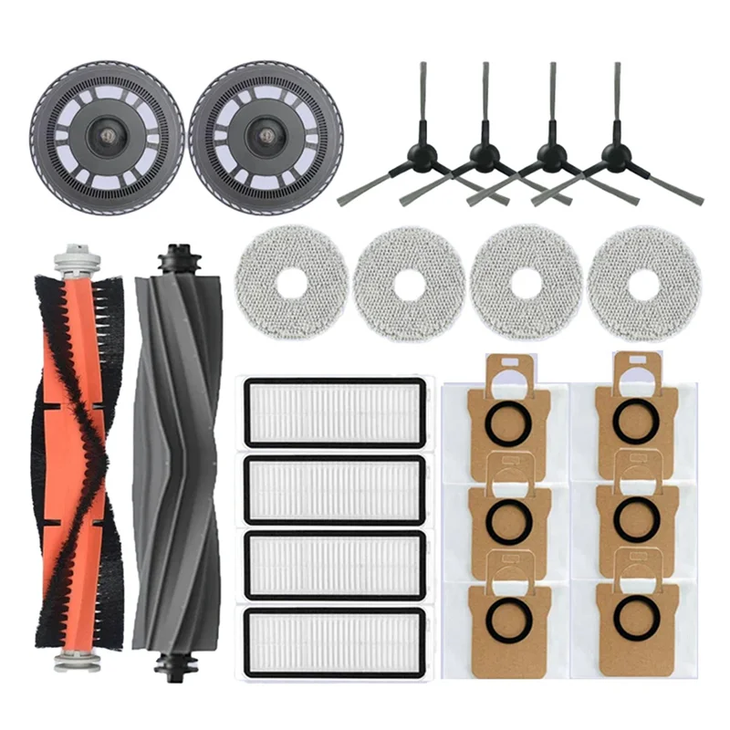 

B64B-2X For Dreame Bot L30 Ultra Robot Vacuum Cleaner Spare Parts, Rubber / Side Brush, Cover, Filter, Mop Rag, Dust Bag