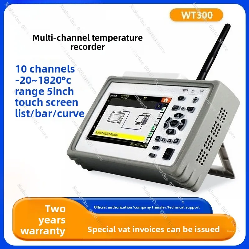 10-Channel High Resolution WIFI Programmable Temperature Data Logger Probe Multi-Contact Plastic Material ODM Customizable