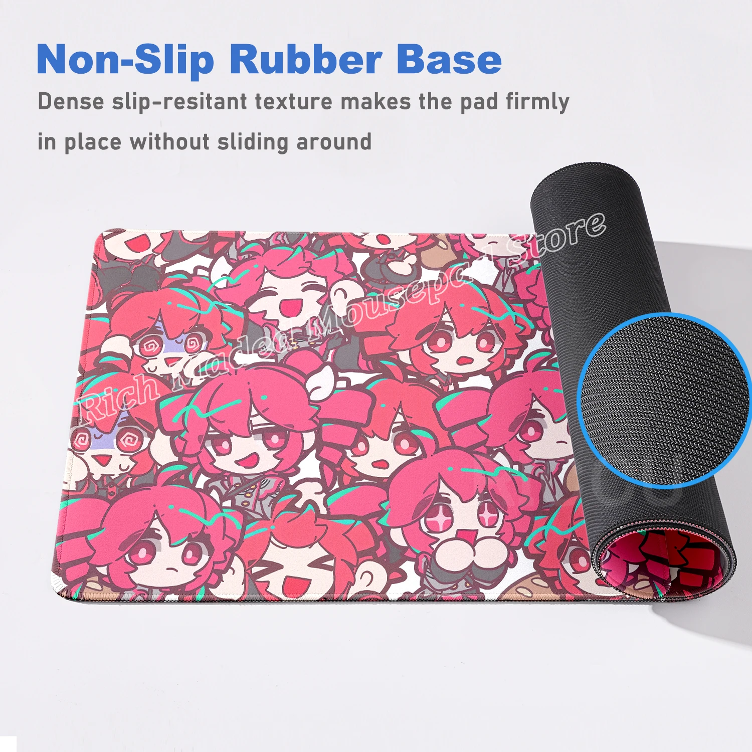 Kawaii Anime Girl Gaming Mouse Pad K-Kasane Teto Large LockEdge Mousepad XXL Computer Keyboard Desk Mat E-Sports PC Gaming Pads