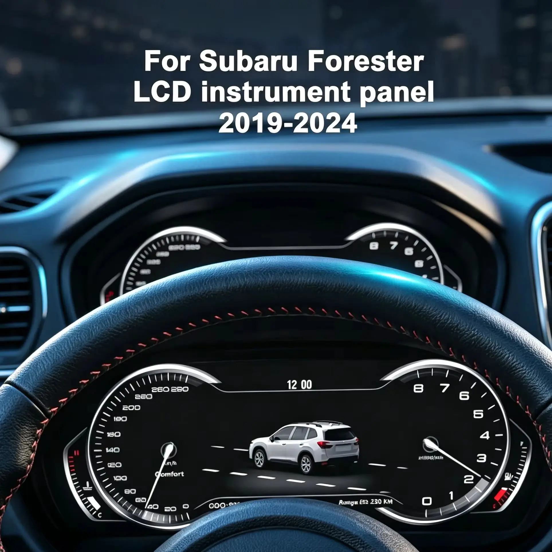 For Subaru Forester 2019‑2024 12.3 Inch LCD Digital Instrument Panel 2s Fast Boot Multi Language Non‑Destructive Plug And Play