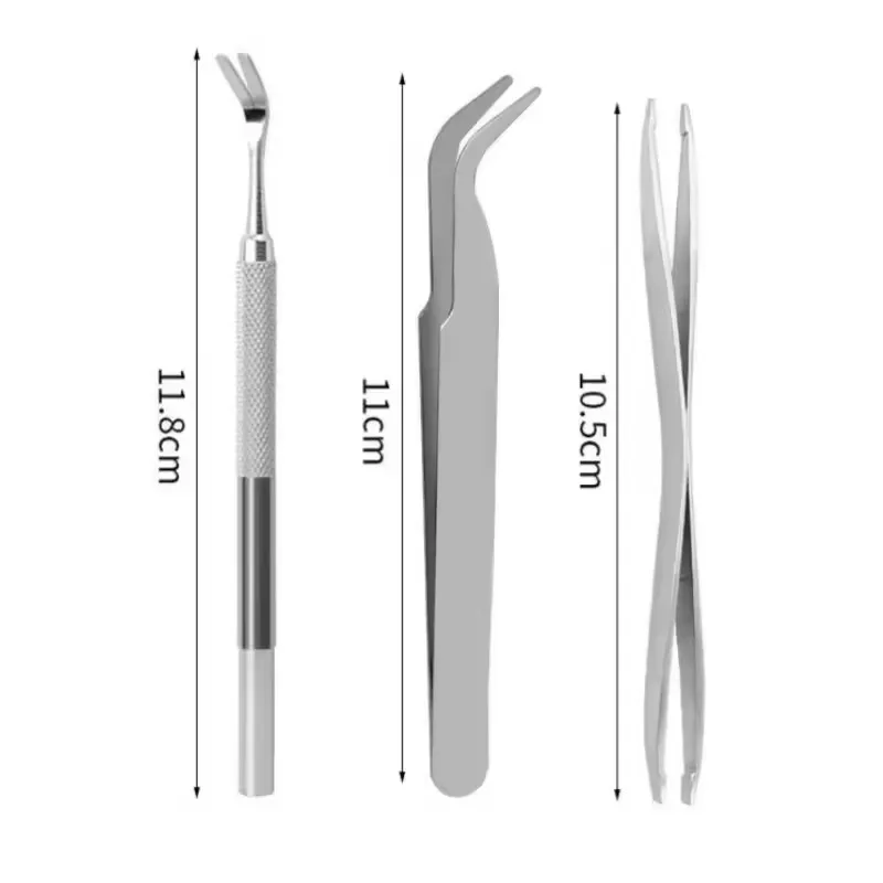 New 1Set Tick Removal Tool Professional Tick Removal Tweezers Used for Removing Human and Pet Lice Clamps Flea and Tick Removal view 3