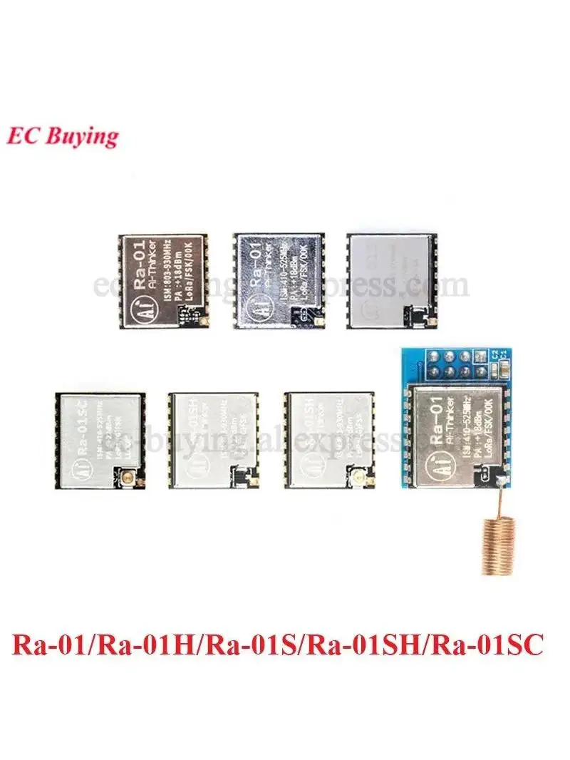 1-10 szt. Ra-01 Ra-02 Ra-01SC Ra-01SH Ra-01S Ra-01H Ra-01SCH-P Moduł bezprzewodowy Lora Spread Spectrum RF 433MHz 868MHz UART — zdjęcie 2