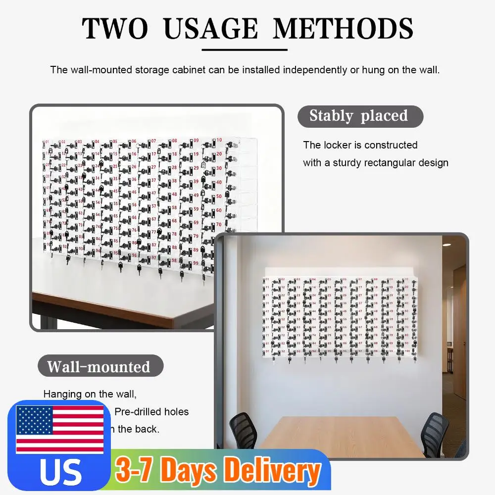 

Шкаф для хранения телефонов на 100 слотов с замками и ключами, прозрачный акриловый бокс для мобильных телефонов для школы, фабрики, офиса