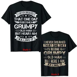 I'd Become A Grumpy Old Man T Shirt, Grumpy Tee Shirt Sarcastic Quote Humor Funny Letters Printed Clothes Short Sleeve Blouses