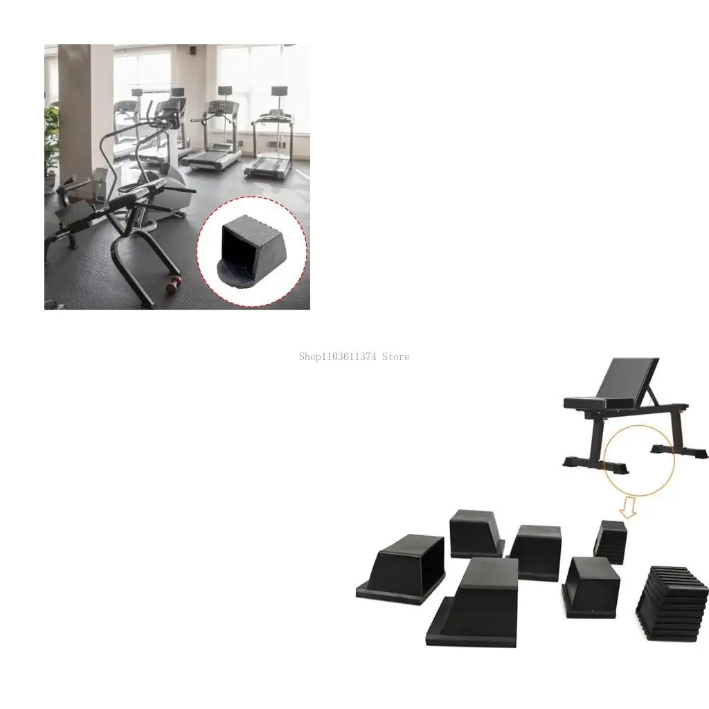 

4Pcs Gym Equipment End Caps Plastic Square Tube Sleeve Foot Cover Protectors