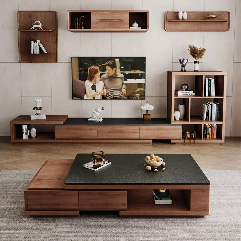 

Latest Design High Quality Coffee Tables Tv Stand With Metal Doors And Open Storage