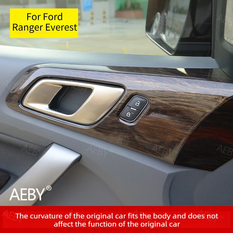 For Ford Ranger Everest 2015-2021 Inner door handle cover anti-scratch self-adhesive,door handle decoration,Car door inner latch