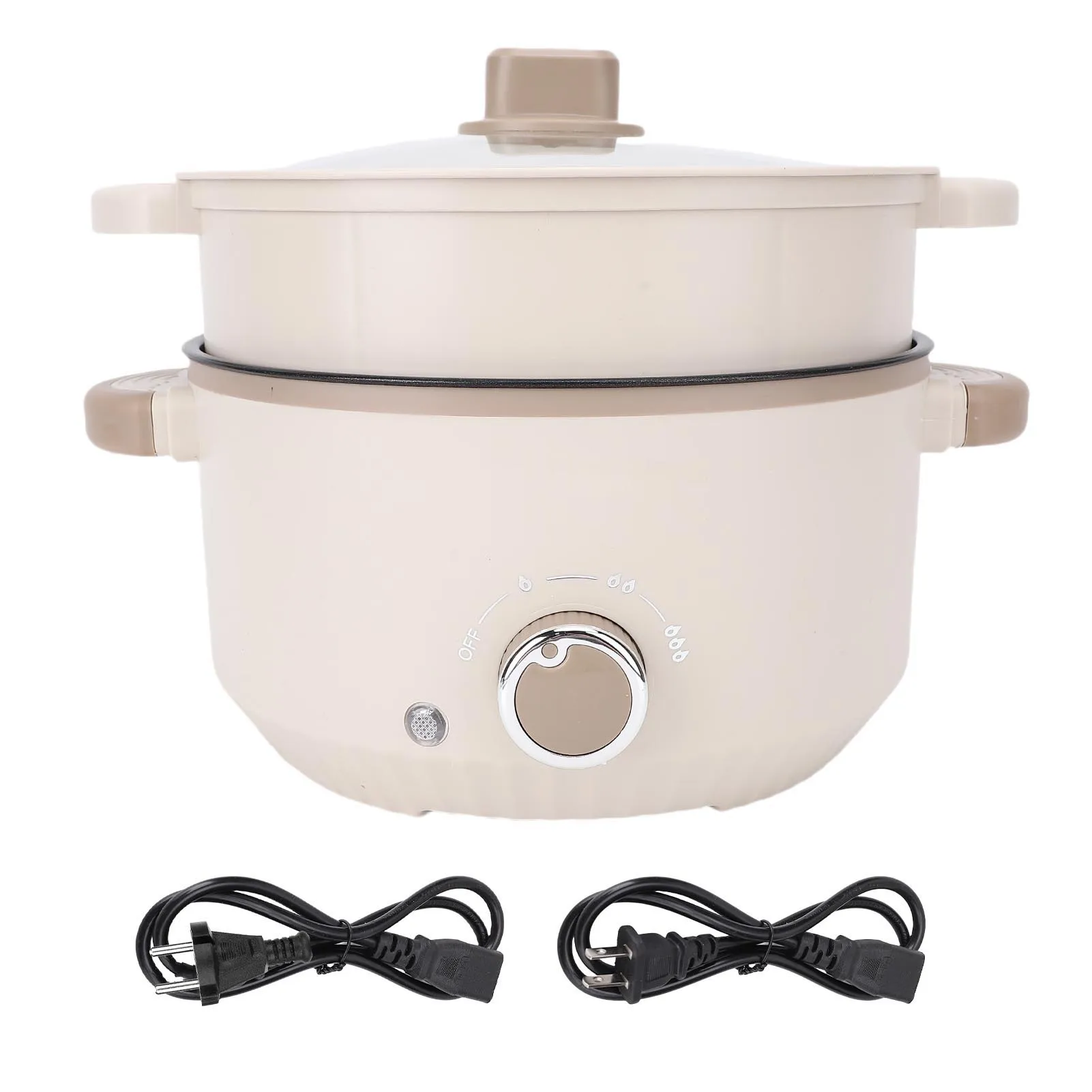 

Электрическая кастрюля 3 л, большая емкость, с защитой от ожогов, сенсорное управление, антипригарное покрытие, электрическая раменница с пароваркой для лапши и супов