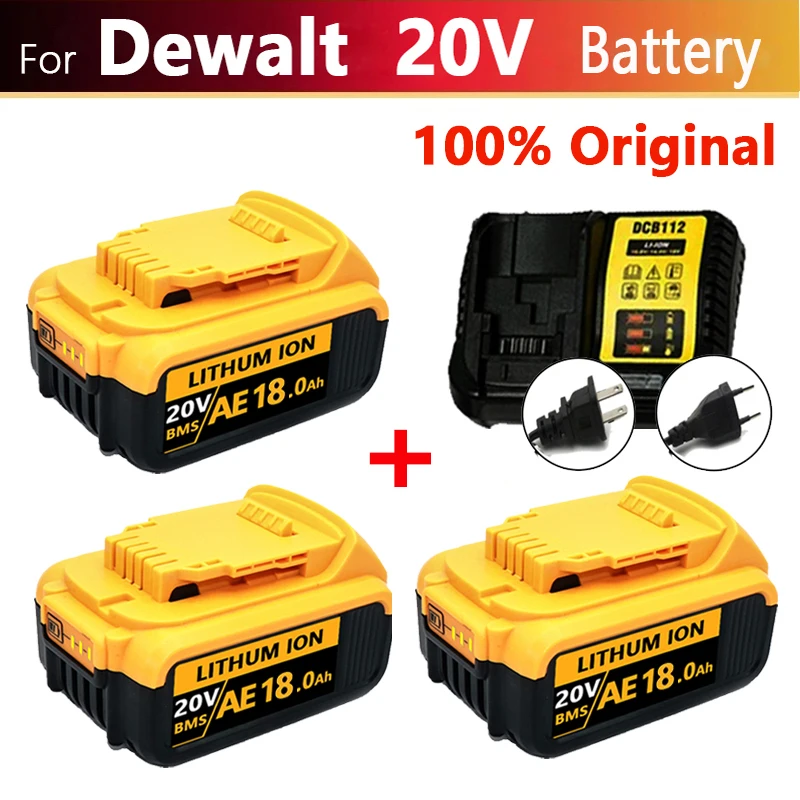 DCB200 20V Battery Compatible with dewalt power Tools 18V 18Ah rechargeable electric tool Lithium batteries 20V 18Volt 18v 18Ah