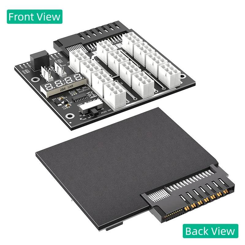 NEW ATX 12x 6pin Power Supply Breakout Board Adapter Converter with Flash LED For HP 733428-101 720620-B21 830272-B21 720478-B21