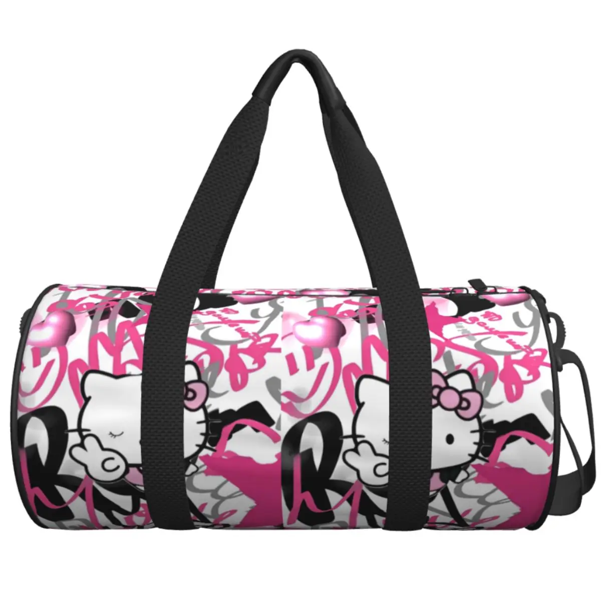 

Japanese Hello Kitty Halloween Kawaii Cartoon Cat Travel Bag Casual Sports Bags Capacity Gym Bag Couple Outdoor Fitness Bag
