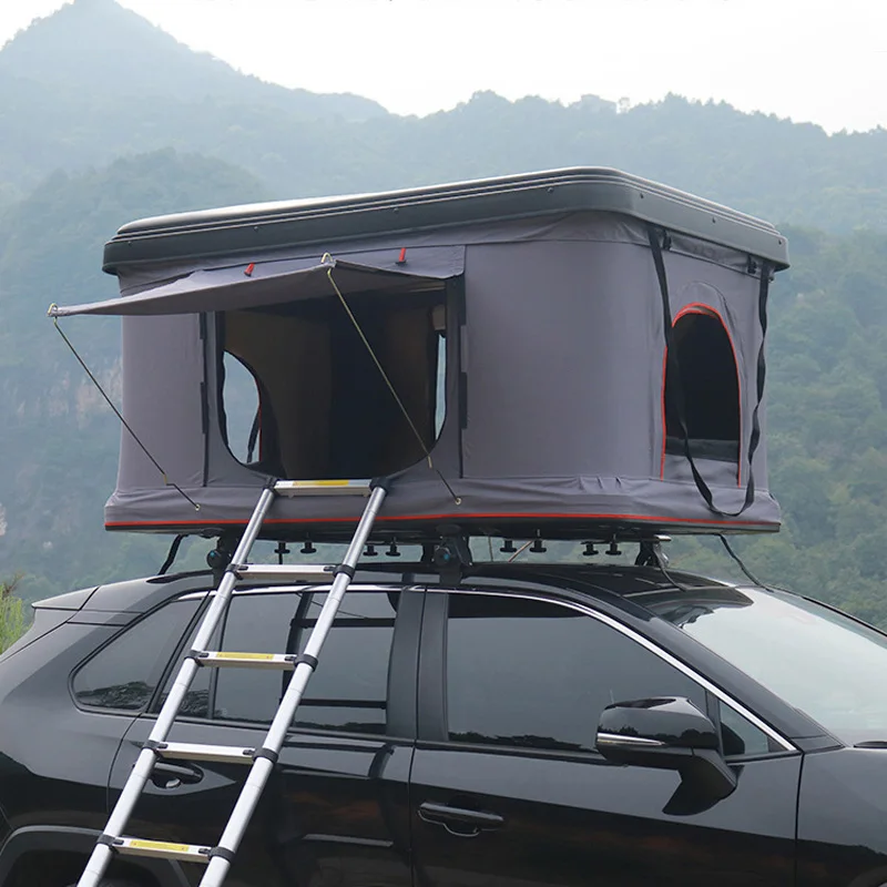 SUV Car Truck Roof Top Mounted Camping Tent 2 Persons Hydraulic Automatic Opening Hard Shell Outdoor Tents ABS