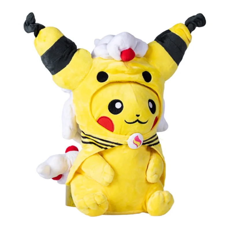 30cm Pikachu Pokemon Plush Toys Large Anime Doll Cute Pillow Cartoon Ampharos Pokémon Plushie Stuffed Gift for Kids Christmas