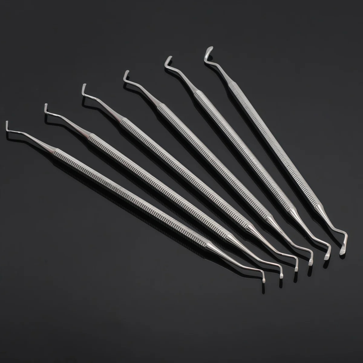 6pcs Dental Excavator Set of 6 Restorative Spoon Dental Instrument Tooth Whitening Pick Whientener Bleah Remove Stain Set