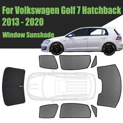 Custom Car Window Sunshade For Volkswagen Golf 7 VII 2013 - 2020 VW 5 Doors Magnetic Curtain Mesh Front Windshield Frame Curtain