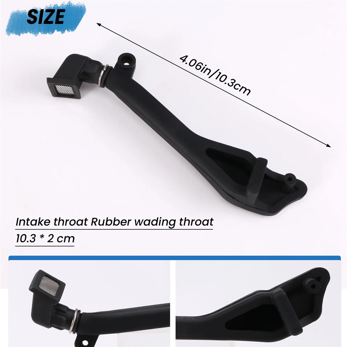 T89C Black Rubber Snorkel for 1/10 RC Crawler Car -4 TRX4 T4 Accessories