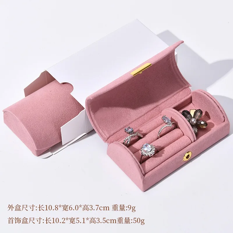 

Travel Lady and Girl Travel Essential，Jewelry Case Portable Leather Organizer Rings Earrings Storage Box Perfect Gift for Women,