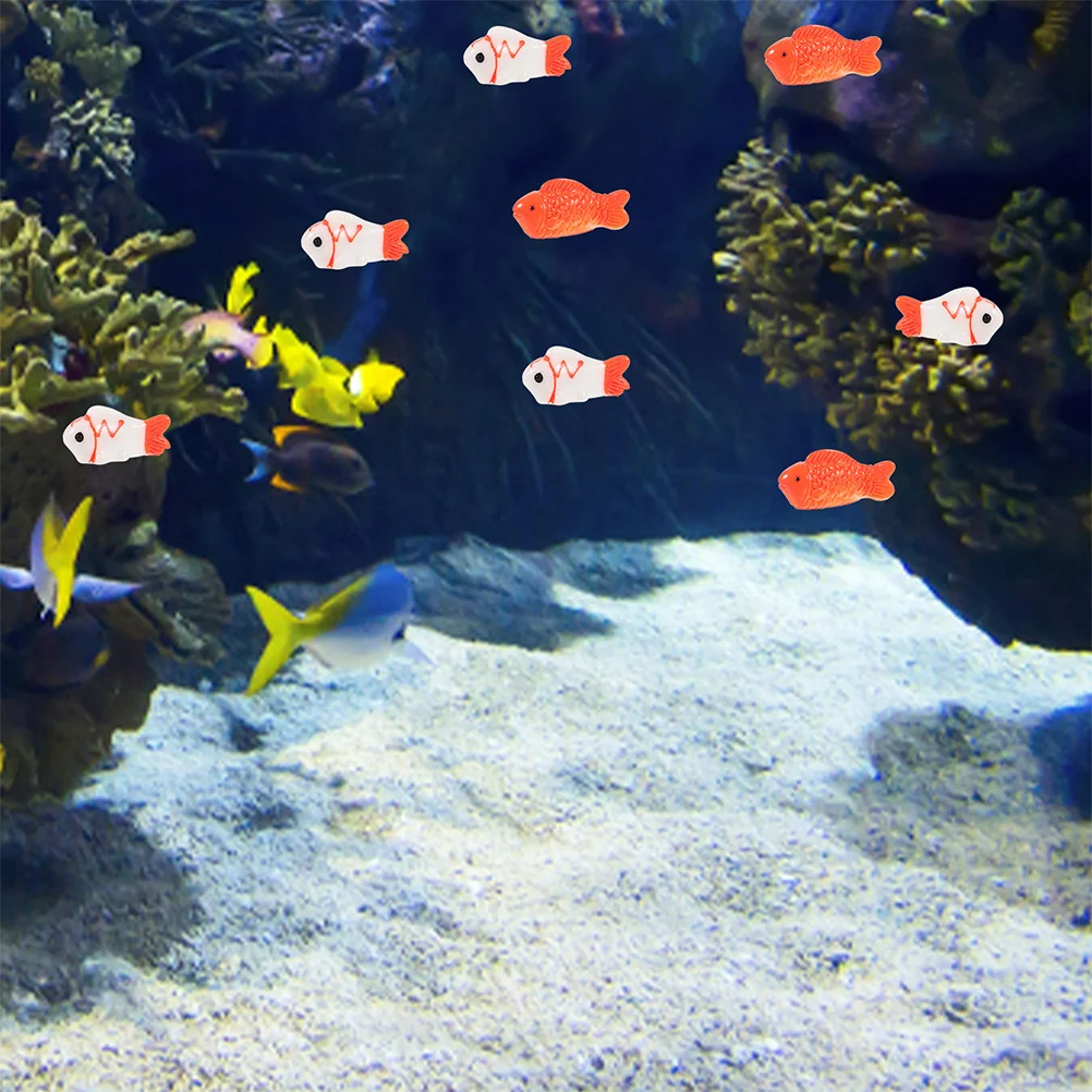 

10Pcs Ocean Animals Mini Resin Fish Ornaments Durable Cartoon Micro Landscape Decoration for Garden Lawn Aquarium DIY Craft