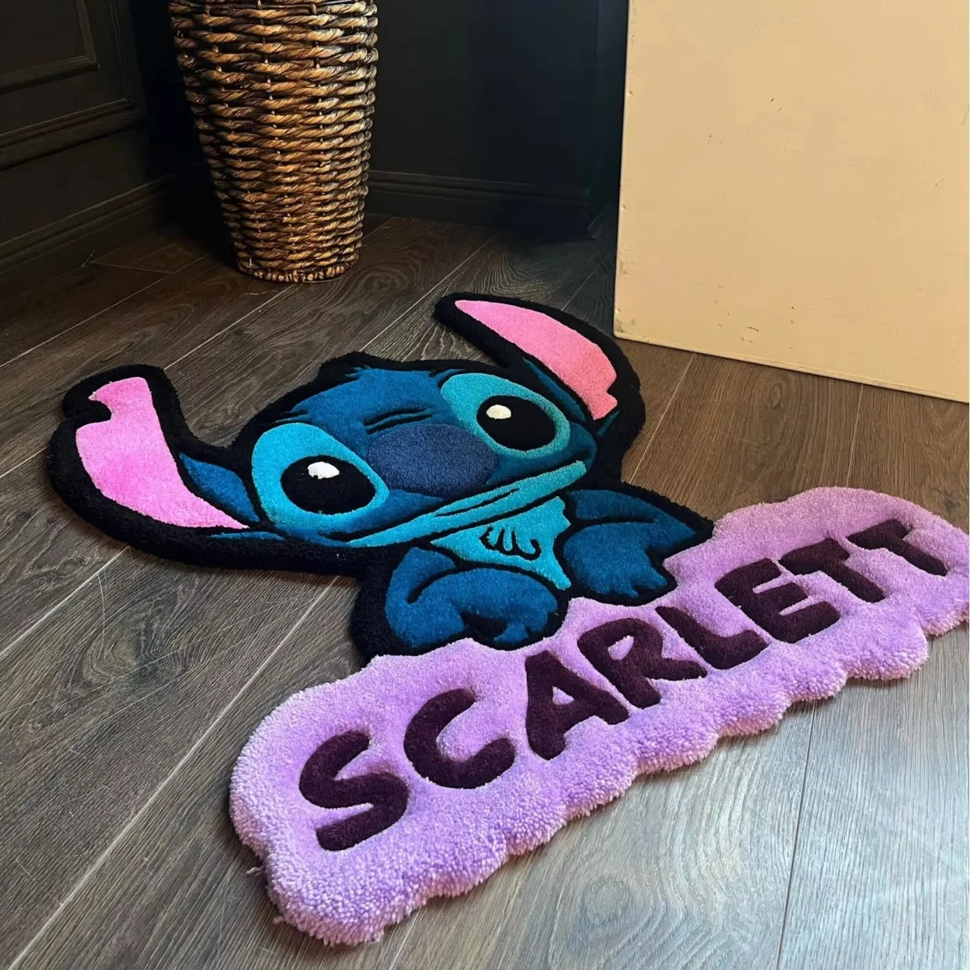 2024 New Disney Kawaii Stitch Anime Mat Carpets For Living Room Bedroom Girls Kids Room Nursery Home Decor Non-Slip Carpet Gifts